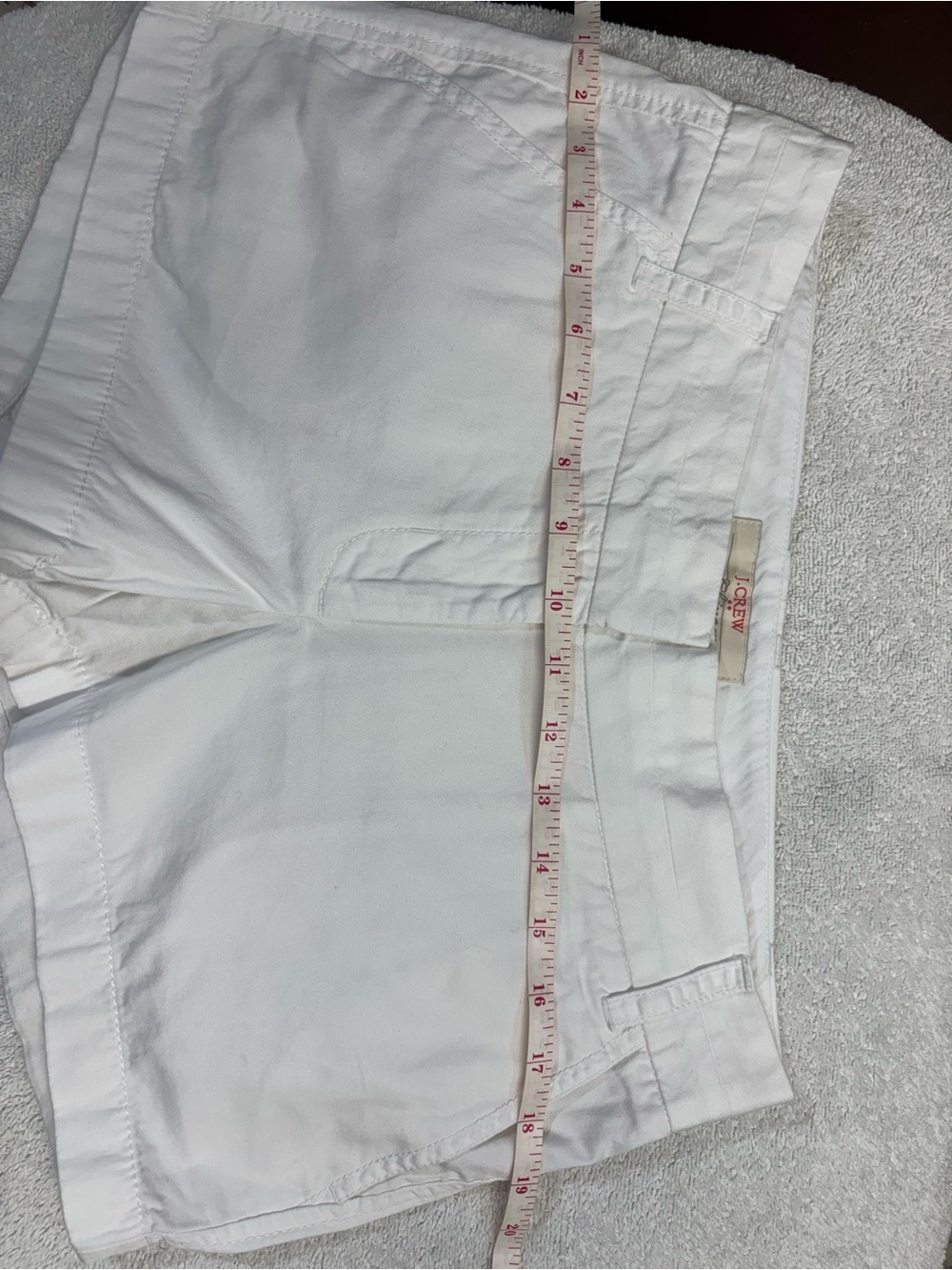 J. Crew White Cotton Shorts with Clean Waistband - Picture 8 of 9